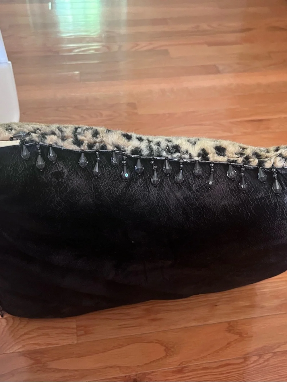 Canaan Company Cheetah Soft Pillow with Beads